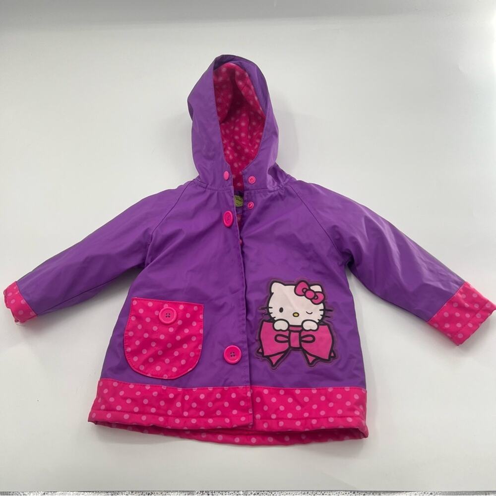 Western Chief Hello Kitty Sanrio Rain Coat Girls Purple Pink